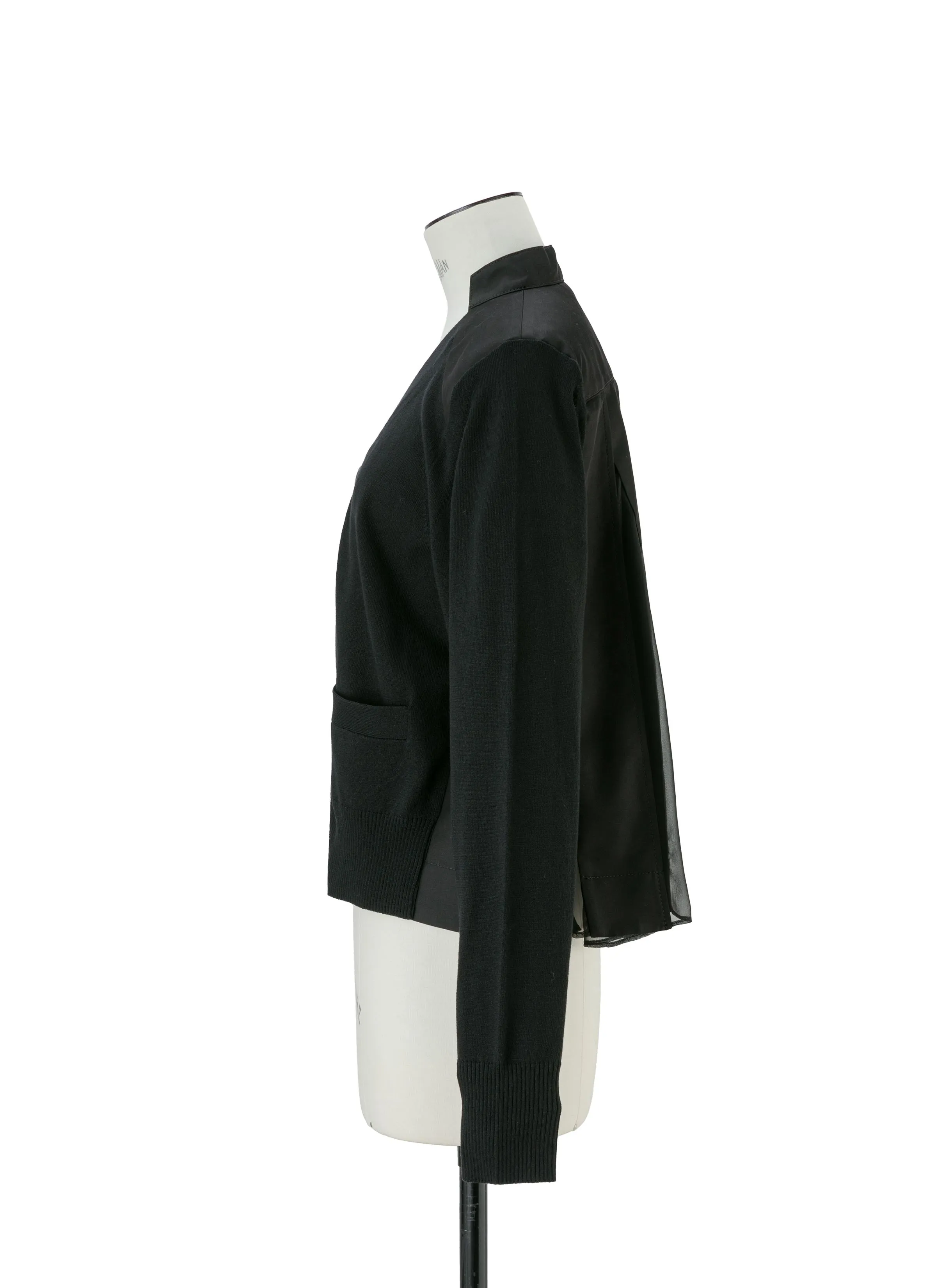 Cotton Gabardine x Knit Cardigan sold by Sacai product image thumbnail 2