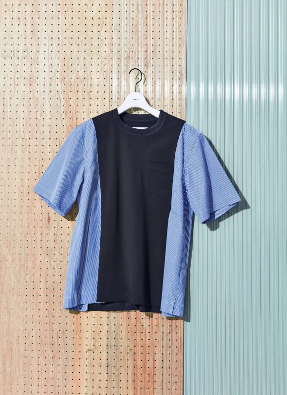 Poplin x Cotton Jersey T-Shirt sold by Sacai