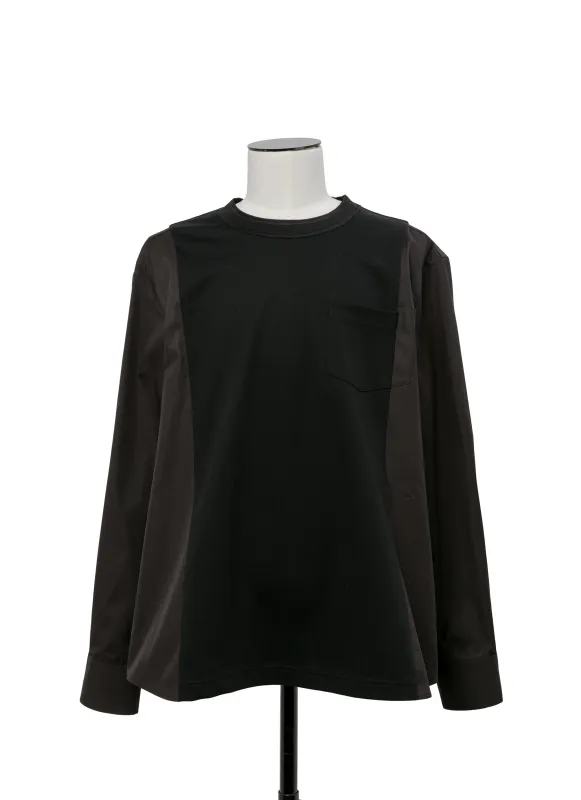 Poplin x Cotton Jersey L/S T-Shirt sold by Sacai