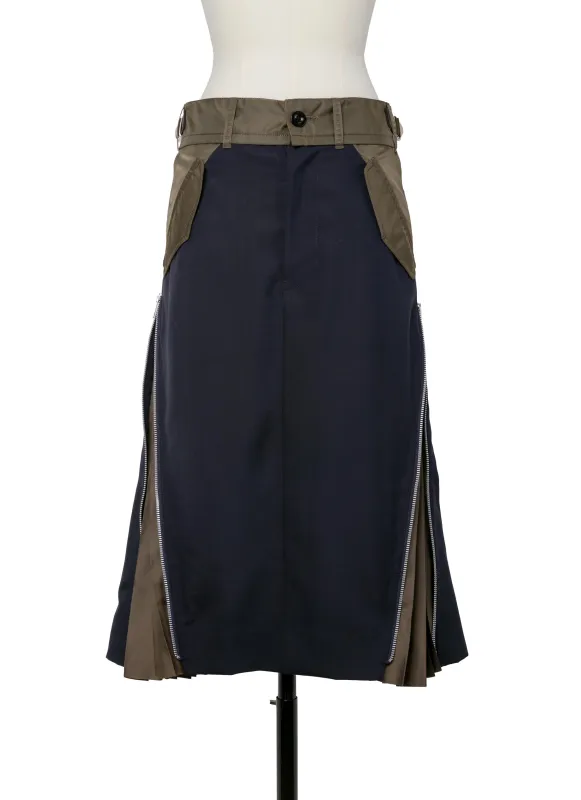 Suiting Mix Skirt made by Sacai