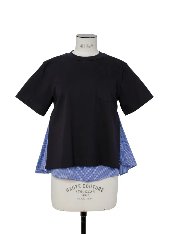 Poplin x Cotton Jersey T-Shirt sold by Sacai