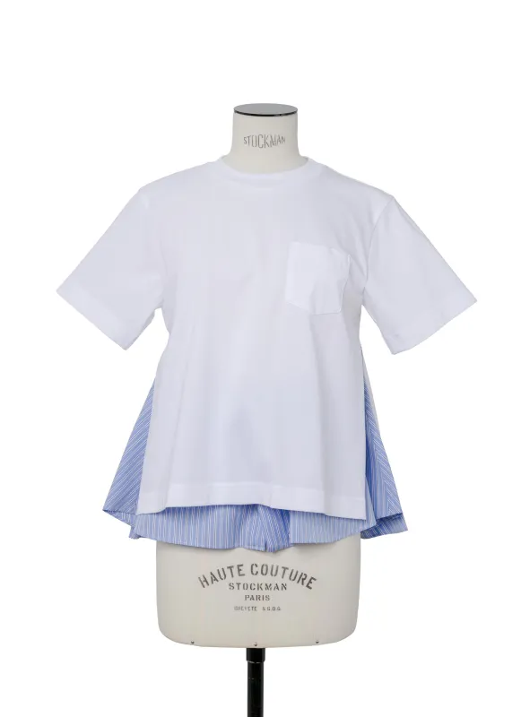 Poplin x Cotton Jersey T-Shirt sold by Sacai