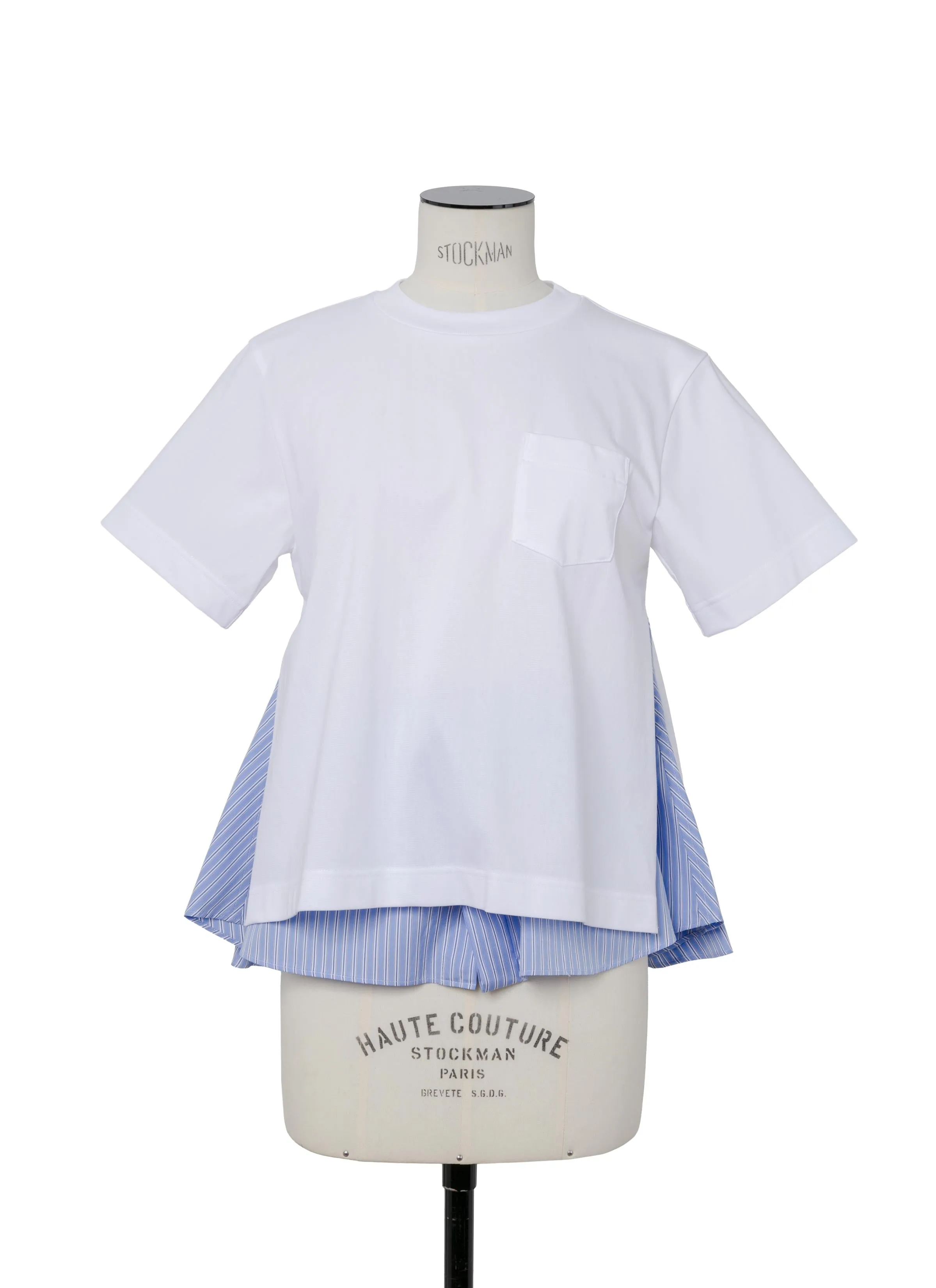 Poplin x Cotton Jersey T-Shirt sold by Sacai