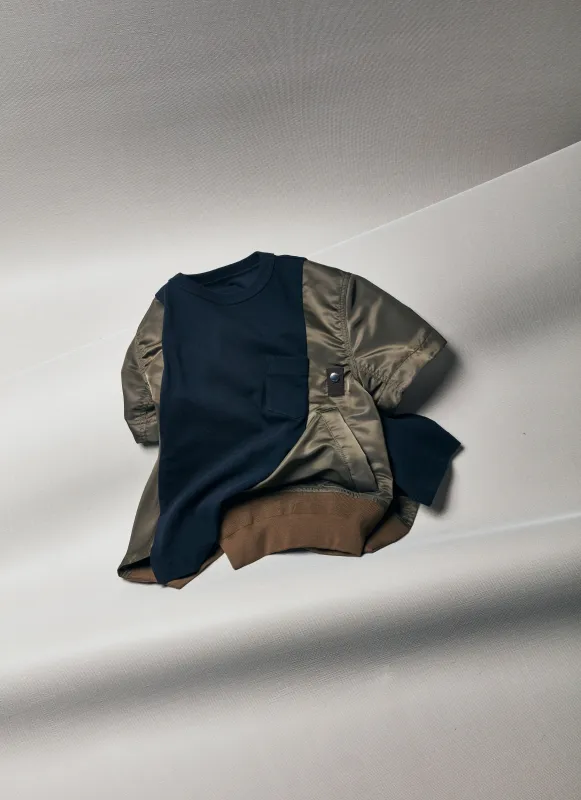 Nylon Twill x Cotton Jersey T-Shirt sold by Sacai