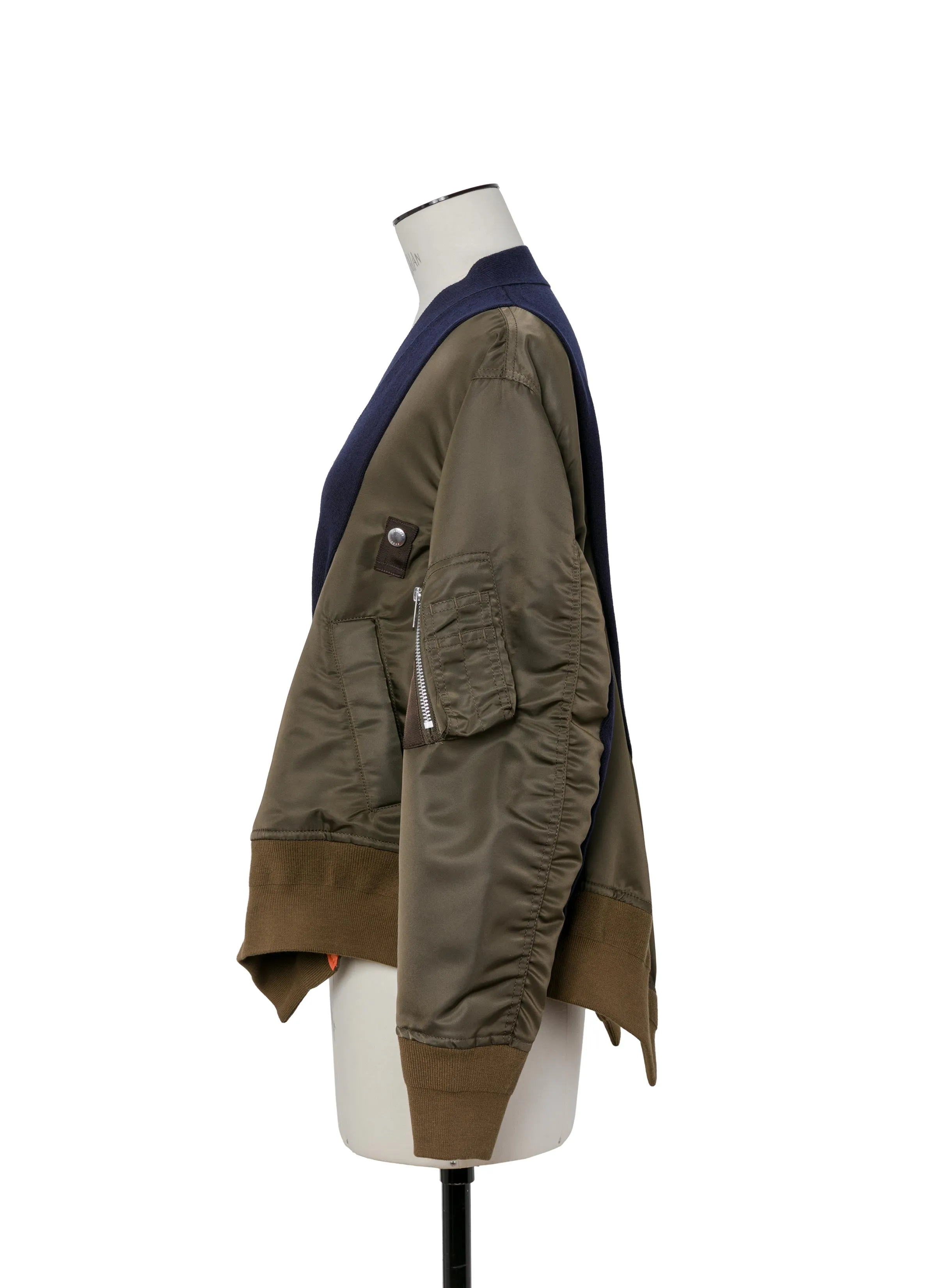 Nylon Twill x Knit Cardigan sold by Sacai product image thumbnail 3