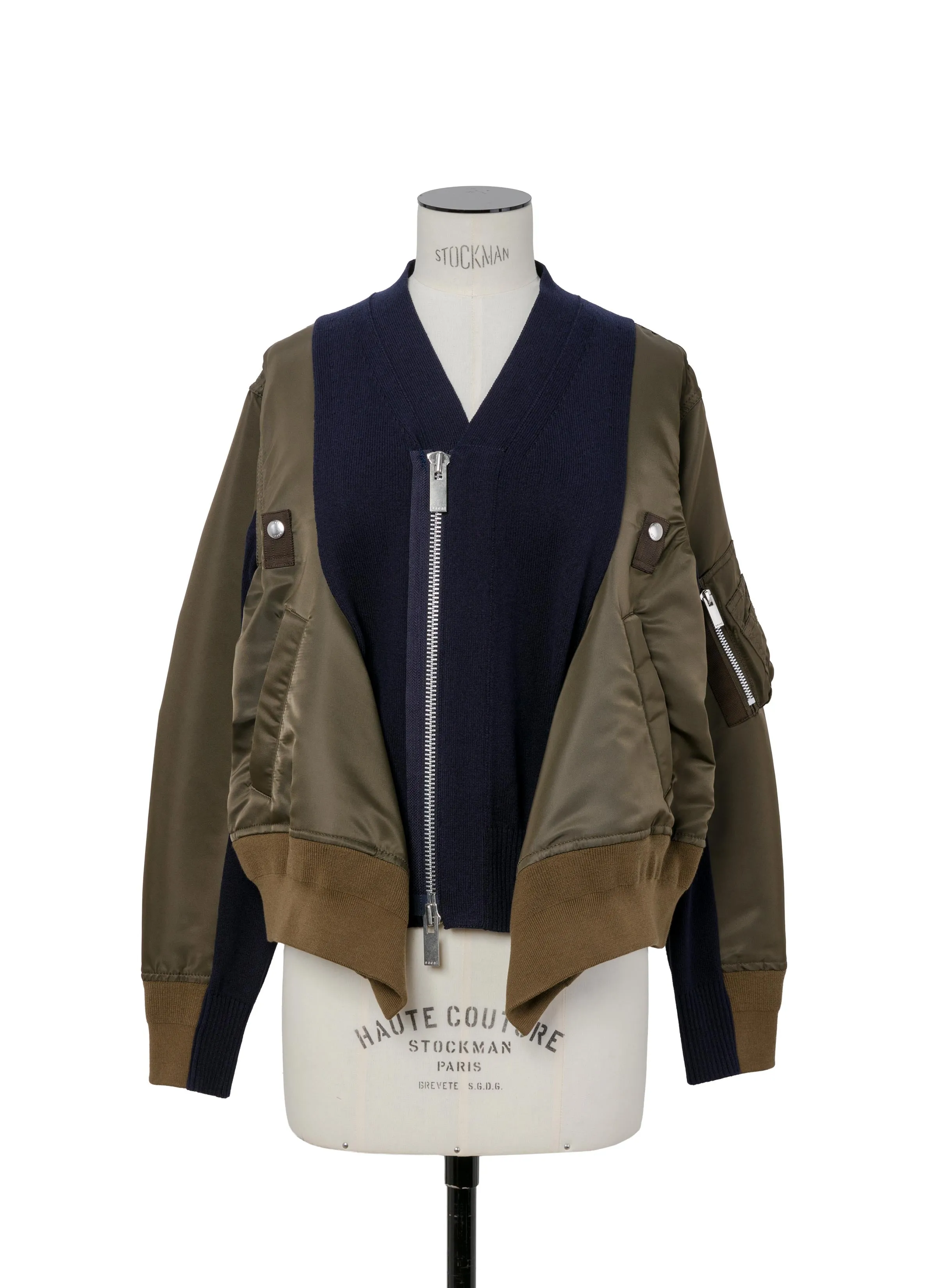 Nylon Twill x Knit Cardigan sold by Sacai product image thumbnail 2