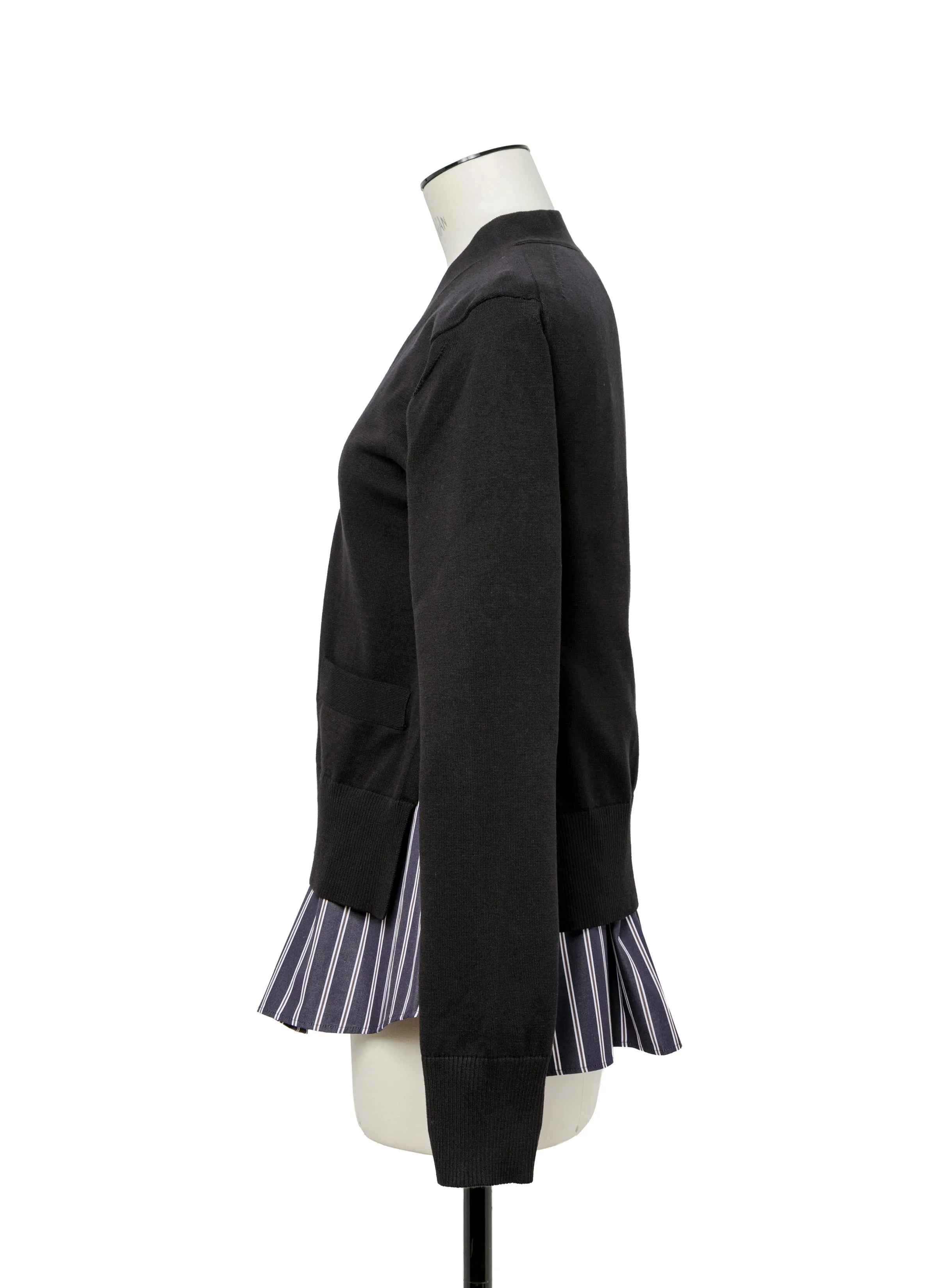 Poplin x Knit Cardigan sold by Sacai product image thumbnail 3