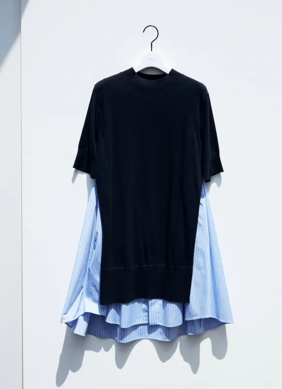 Poplin x Knit Dress sold by Sacai
