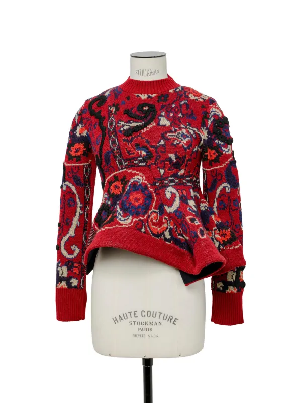 Floral Jacquard Knit Pullover sold by Sacai