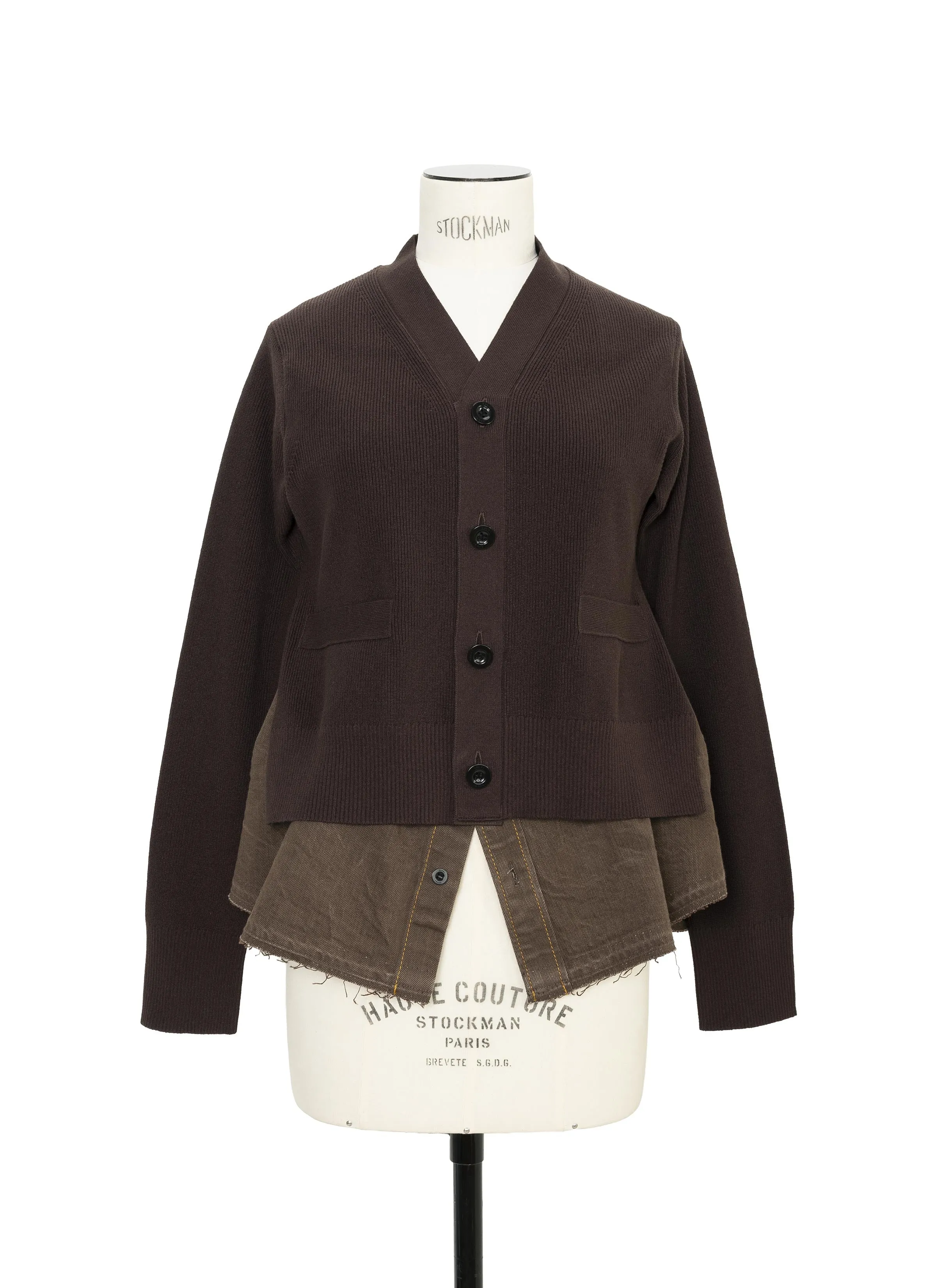 Denim x Knit Cardigan sold by Sacai