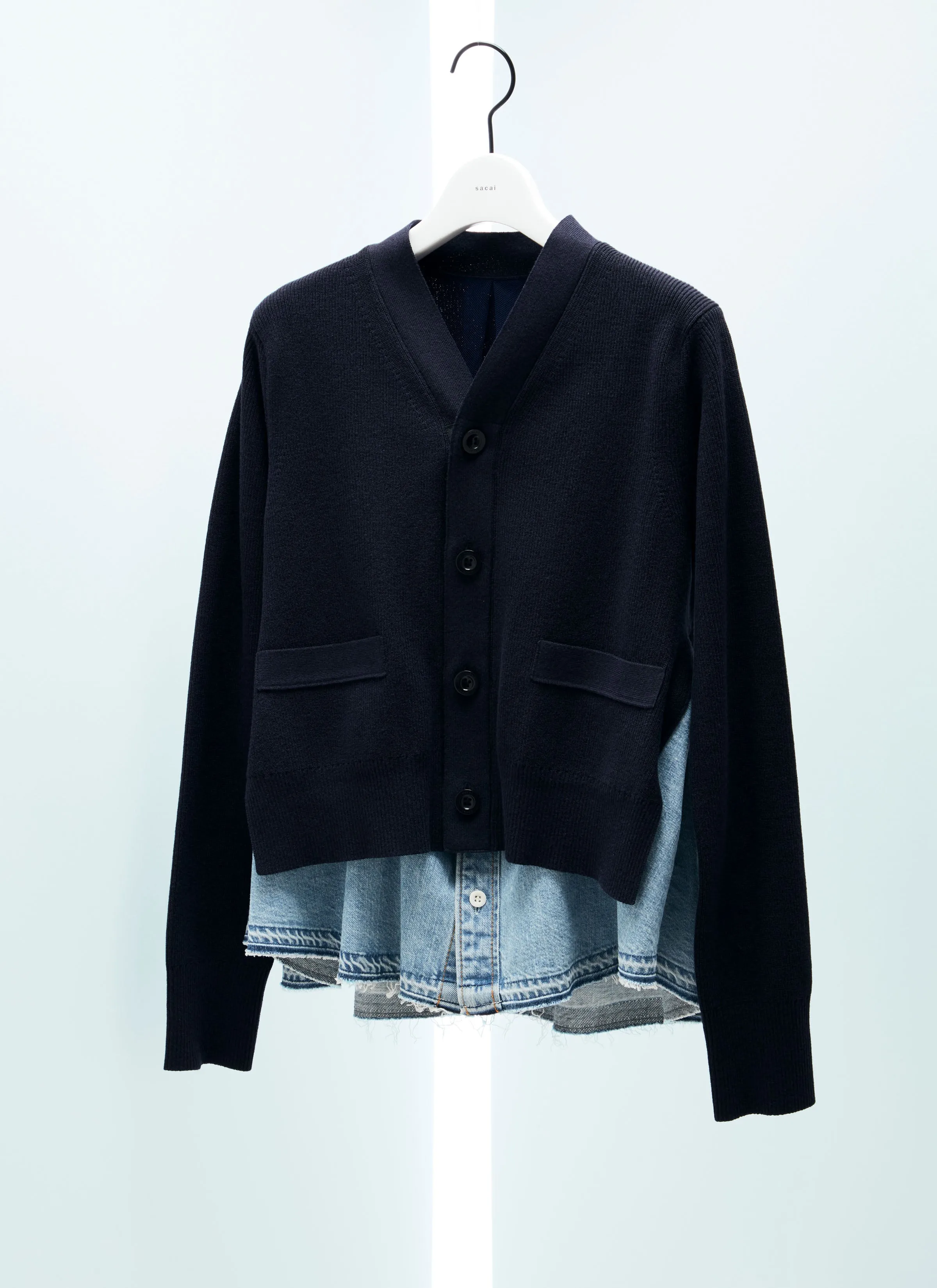 Denim x Knit Cardigan sold by Sacai