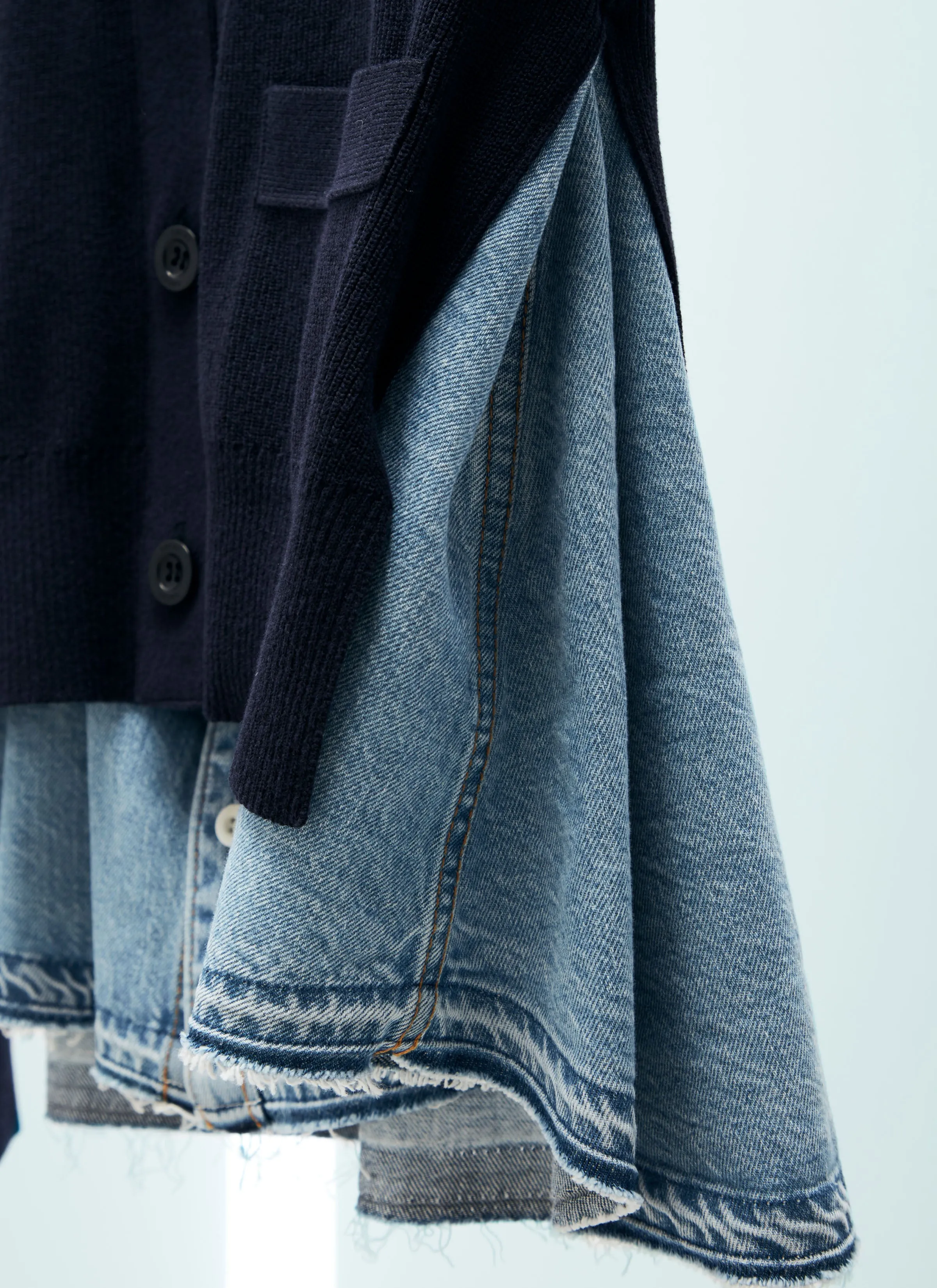 Denim x Knit Cardigan sold by Sacai product image thumbnail 5