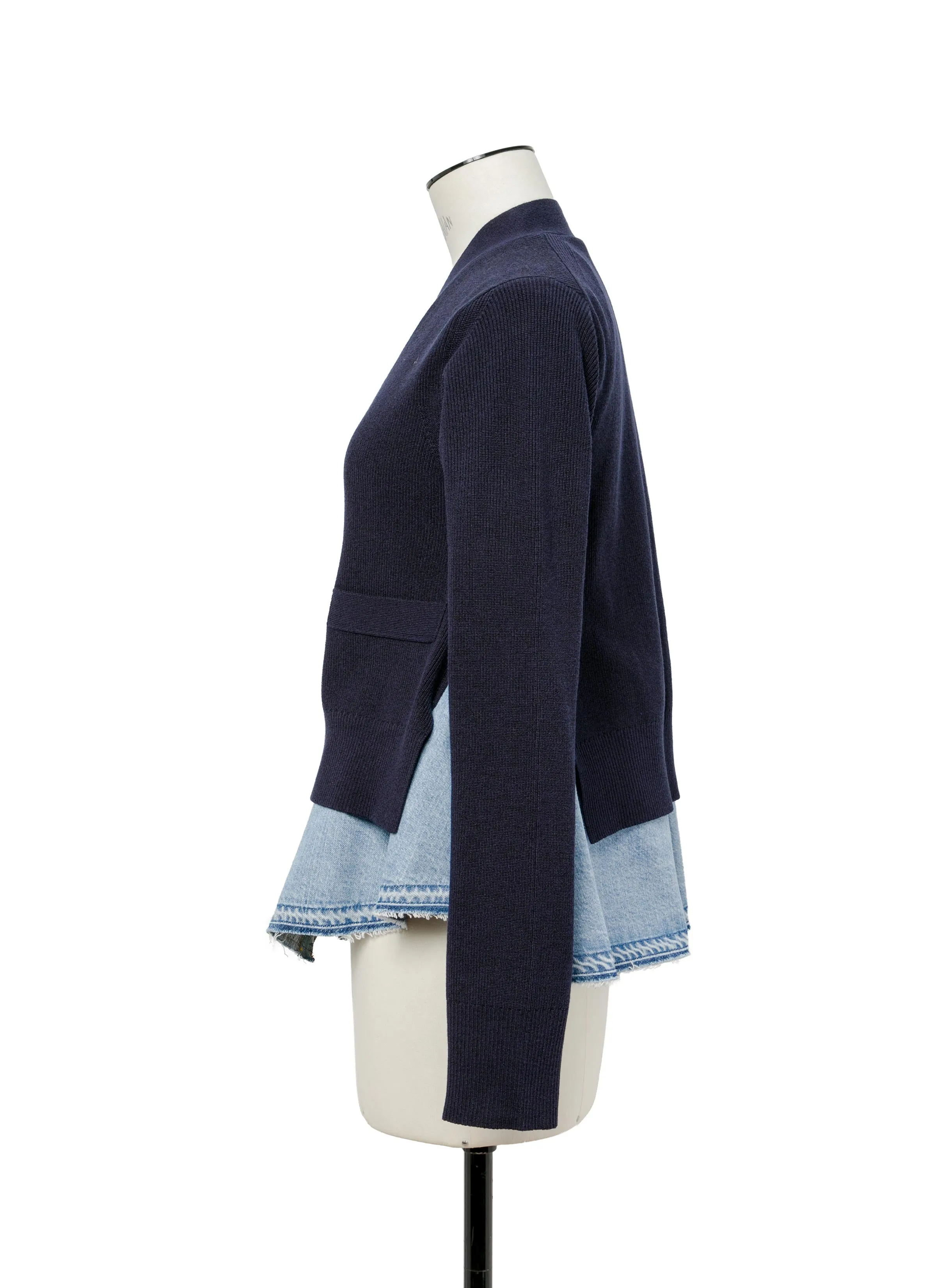 Denim x Knit Cardigan sold by Sacai product image thumbnail 3