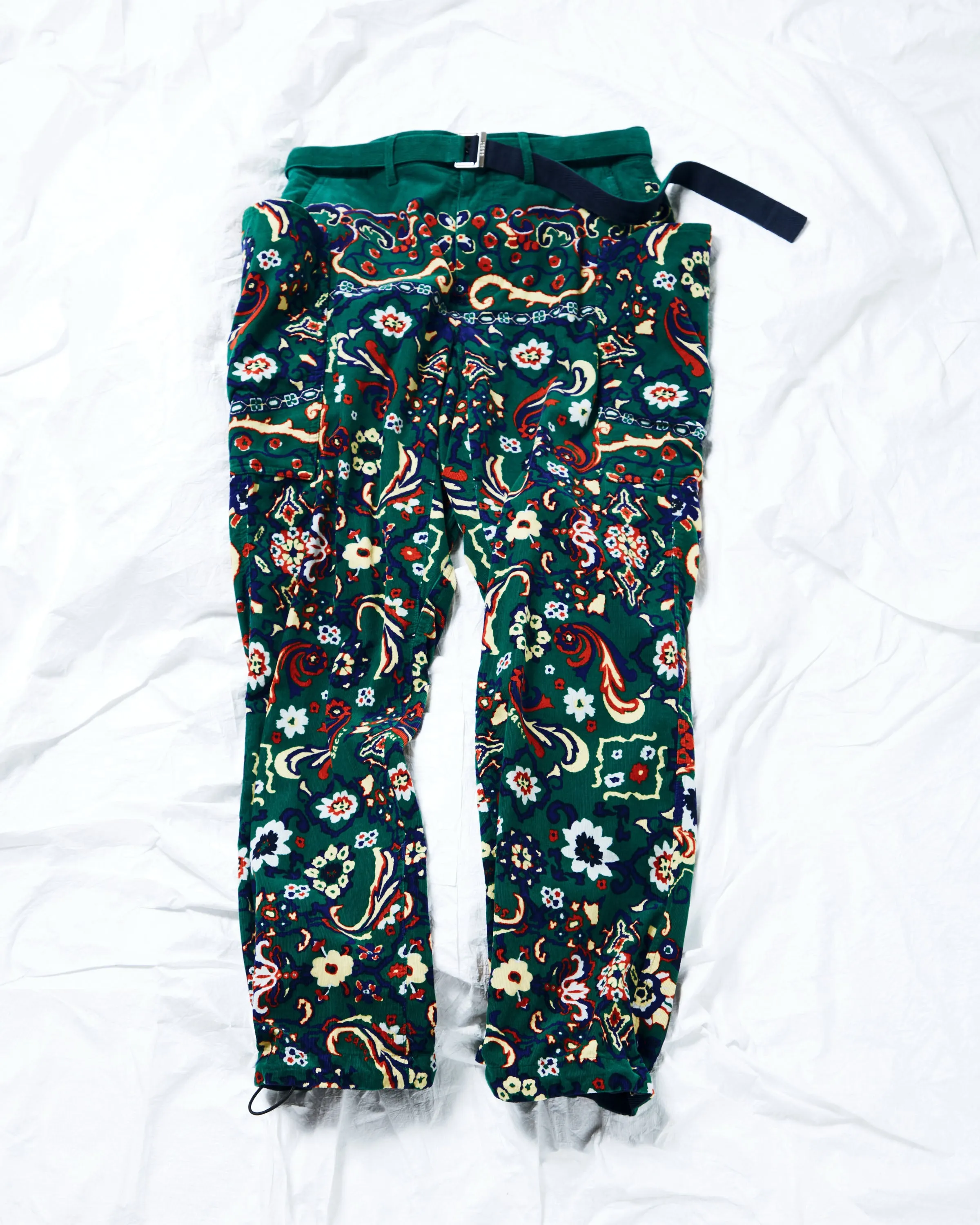 Floral Print Corduroy Pants sold by Sacai