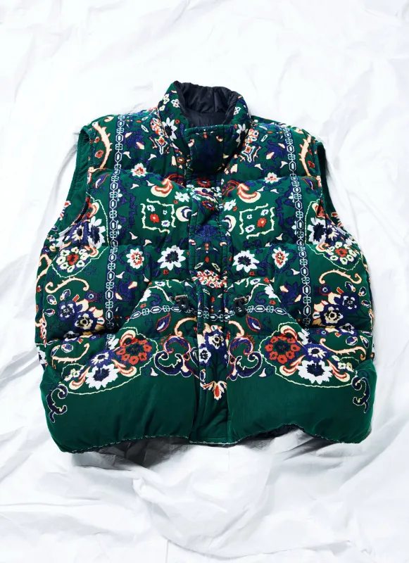Floral Print Corduroy Vest sold by Sacai