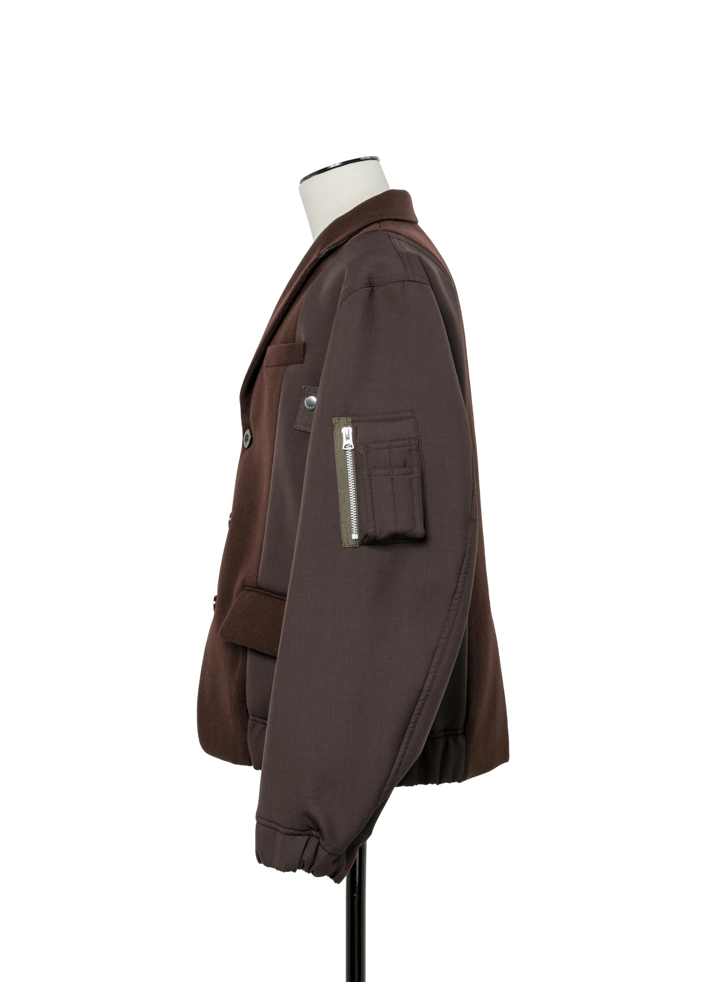 Wool Melton Jacket sold by Sacai product image thumbnail 2