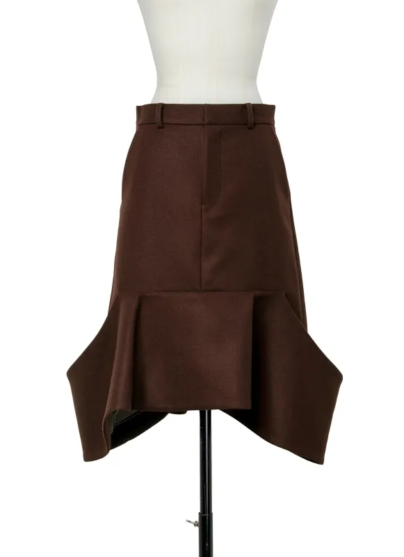 Wool Melton Skirt made by Sacai