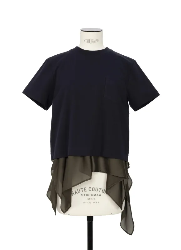 Satin x Cotton Jersey T-Shirt sold by Sacai