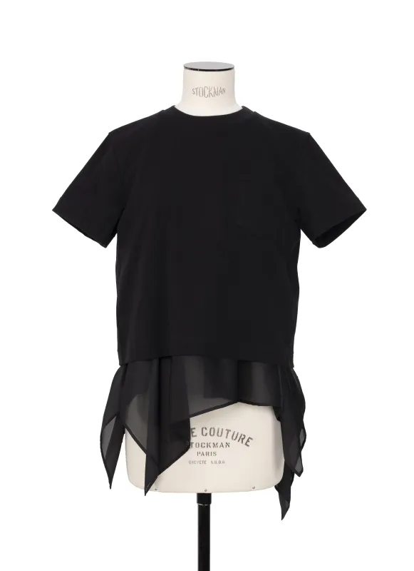 Satin x Cotton Jersey T-Shirt sold by Sacai
