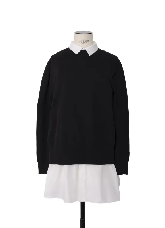 Poplin x Cotton Knit Dress sold by Sacai