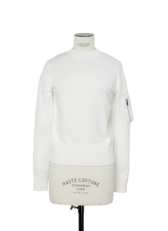Nylon Twill x Cotton Knit Pullover sold by Sacai
