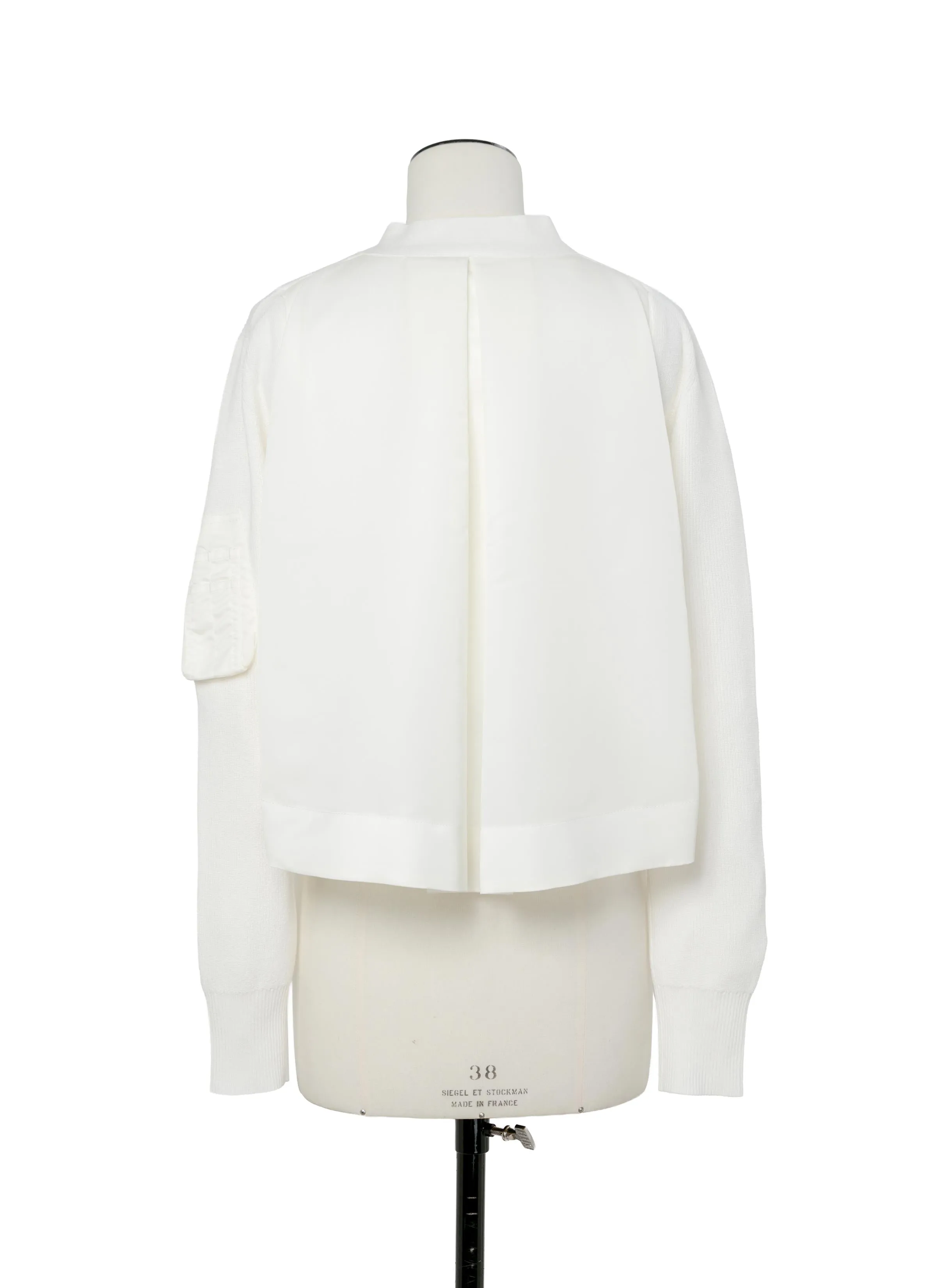 Nylon Twill x Cotton Knit Cardigan sold by Sacai product image thumbnail 3