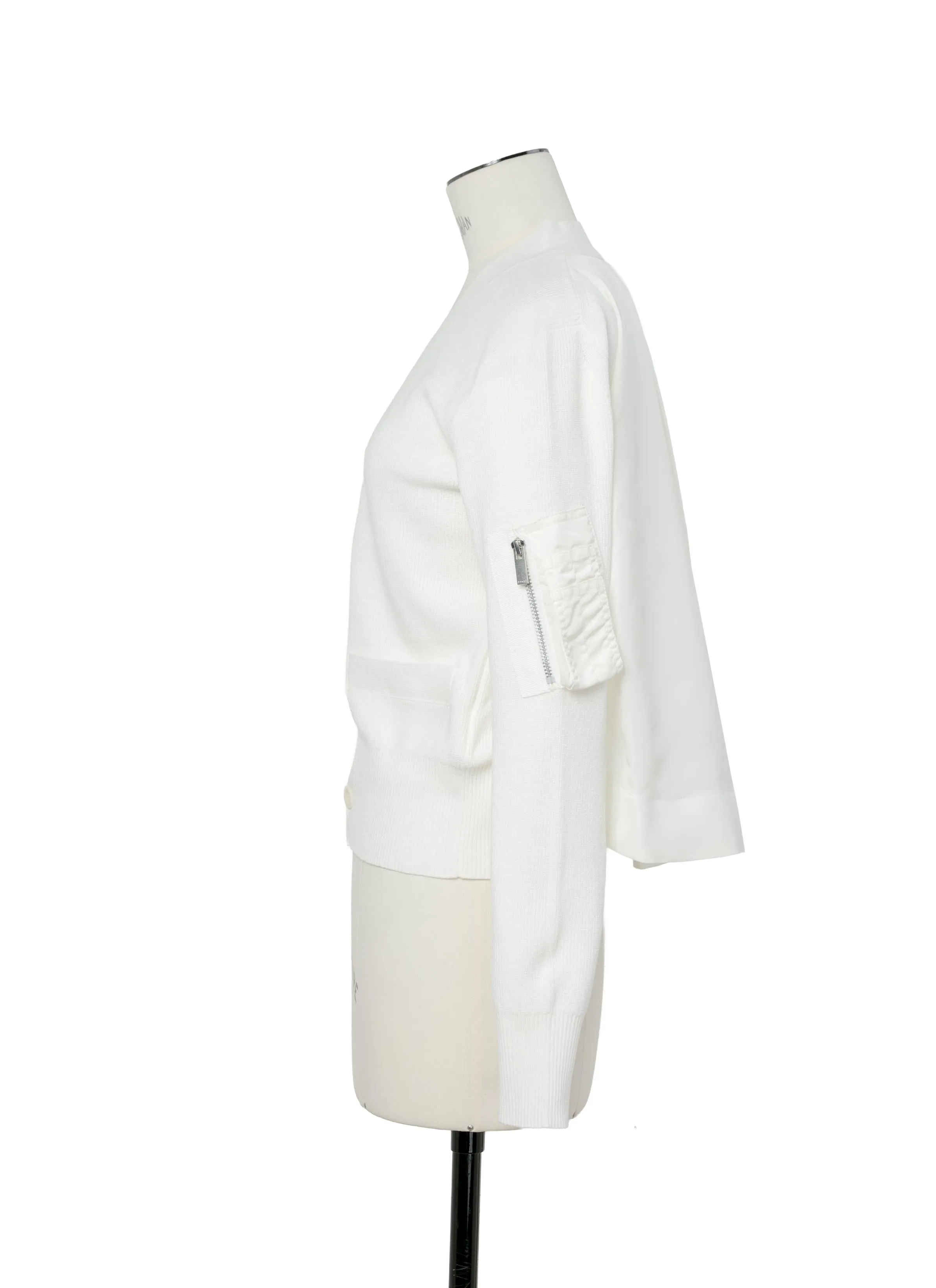 Nylon Twill x Cotton Knit Cardigan sold by Sacai product image thumbnail 2