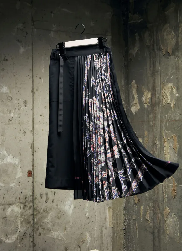 Suiting x Paisley Print Skirt made by Sacai