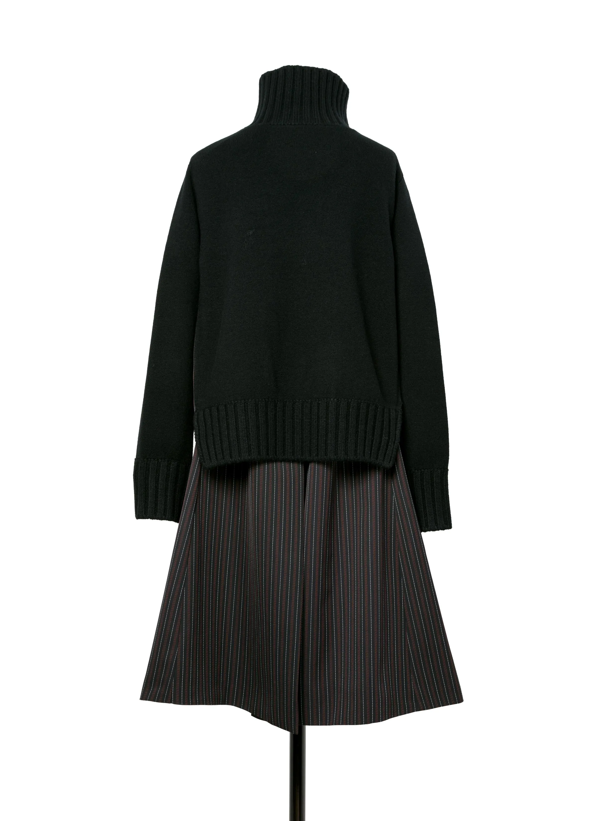 Stripe Doeskin x Wool Knit Coat Dress sold by Sacai product image thumbnail 3