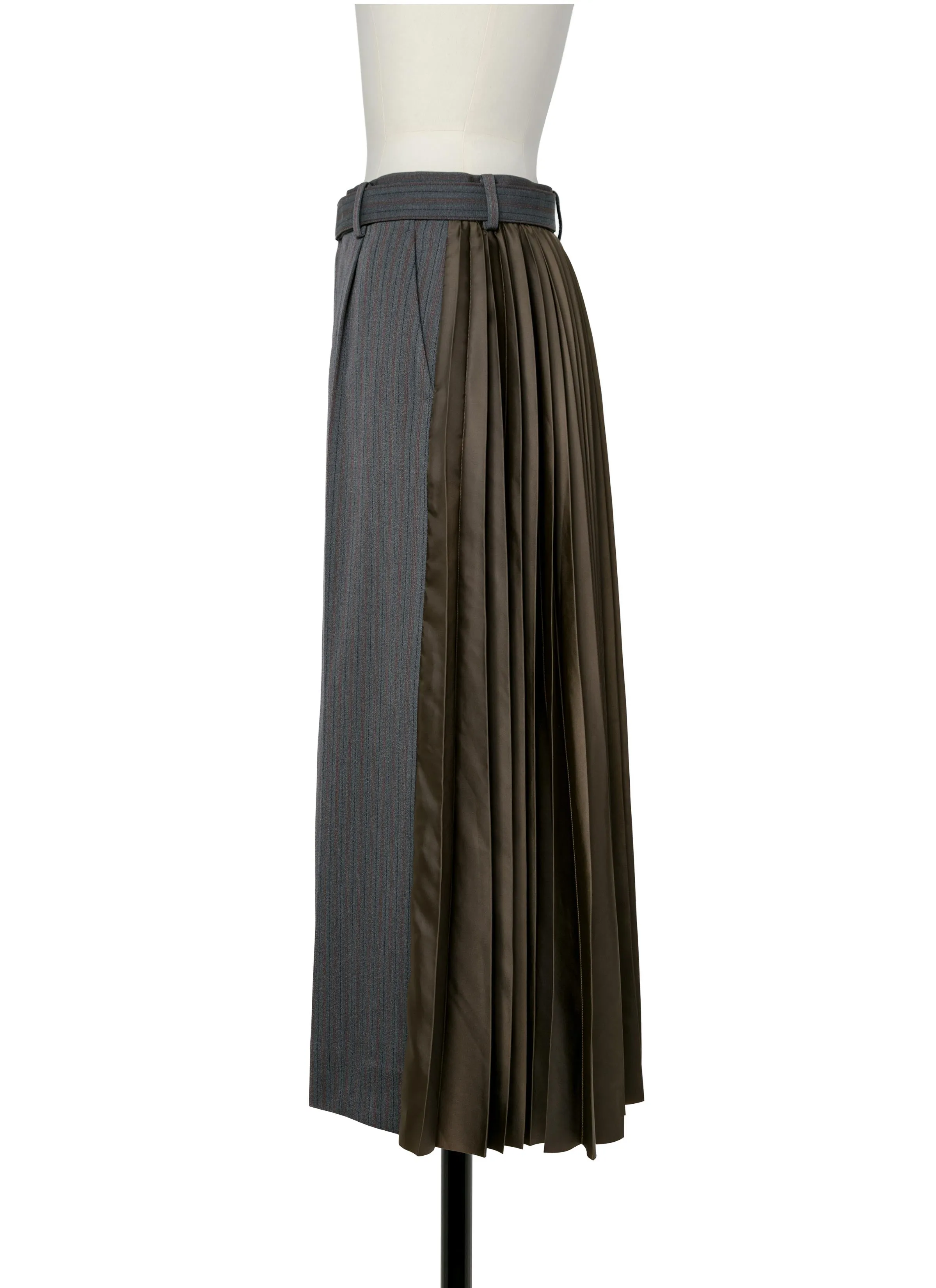 Stripe Doeskin Skirt sold by Sacai product image thumbnail 2