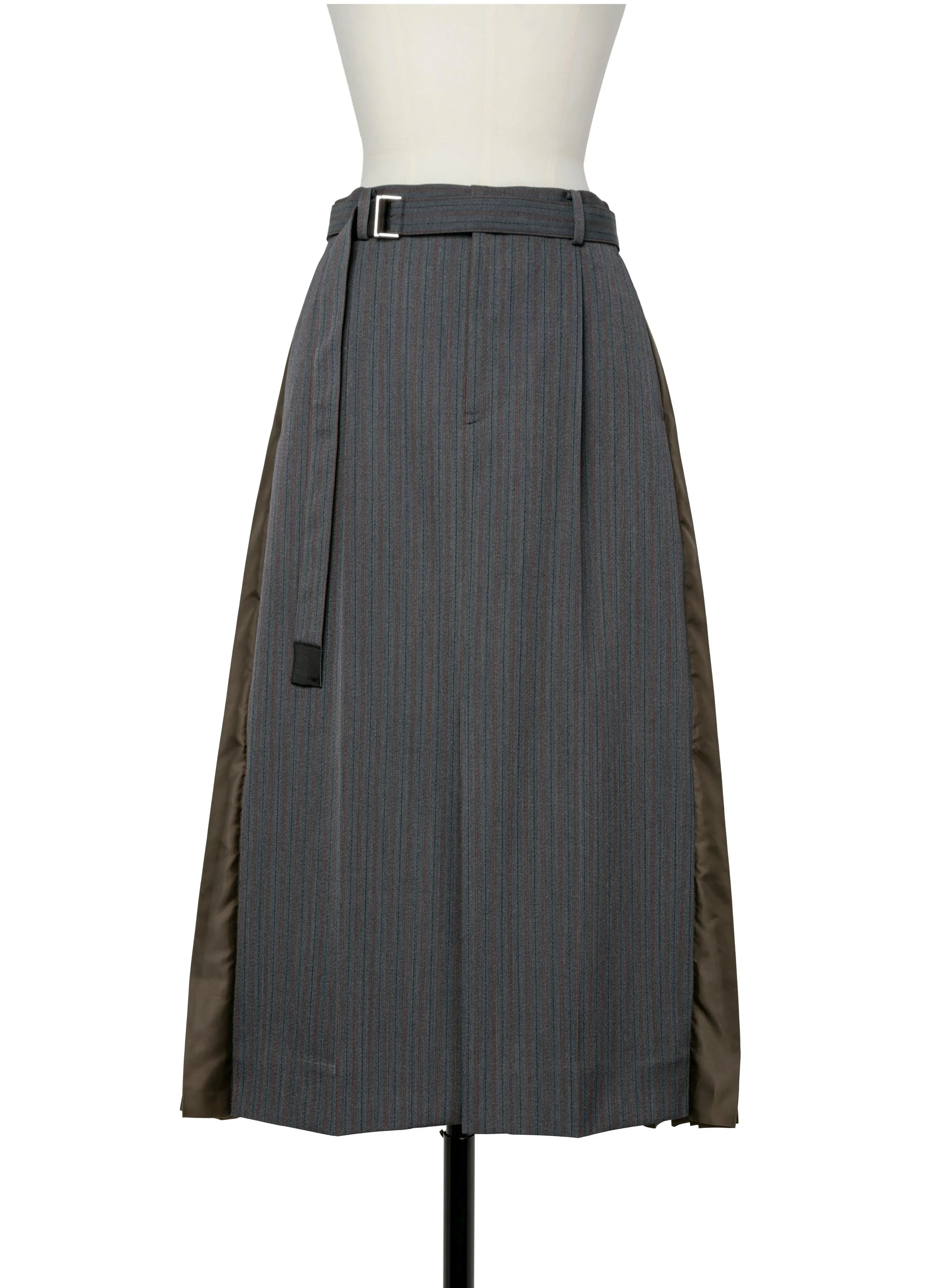 Stripe Doeskin Skirt sold by Sacai