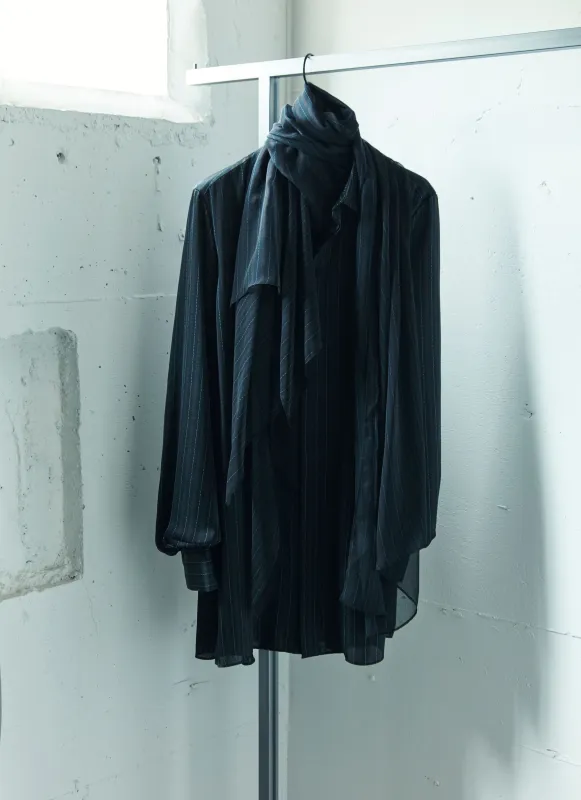 Stripe Print Satin Dress sold by Sacai