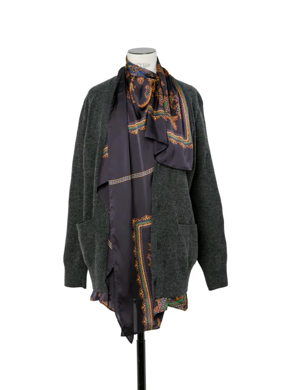 Paisley Print x Wool Knit Cardigan sold by Sacai