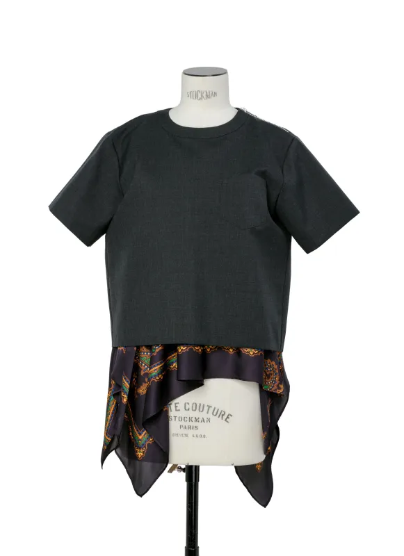 Suiting x Paisley Print Pullover sold by Sacai