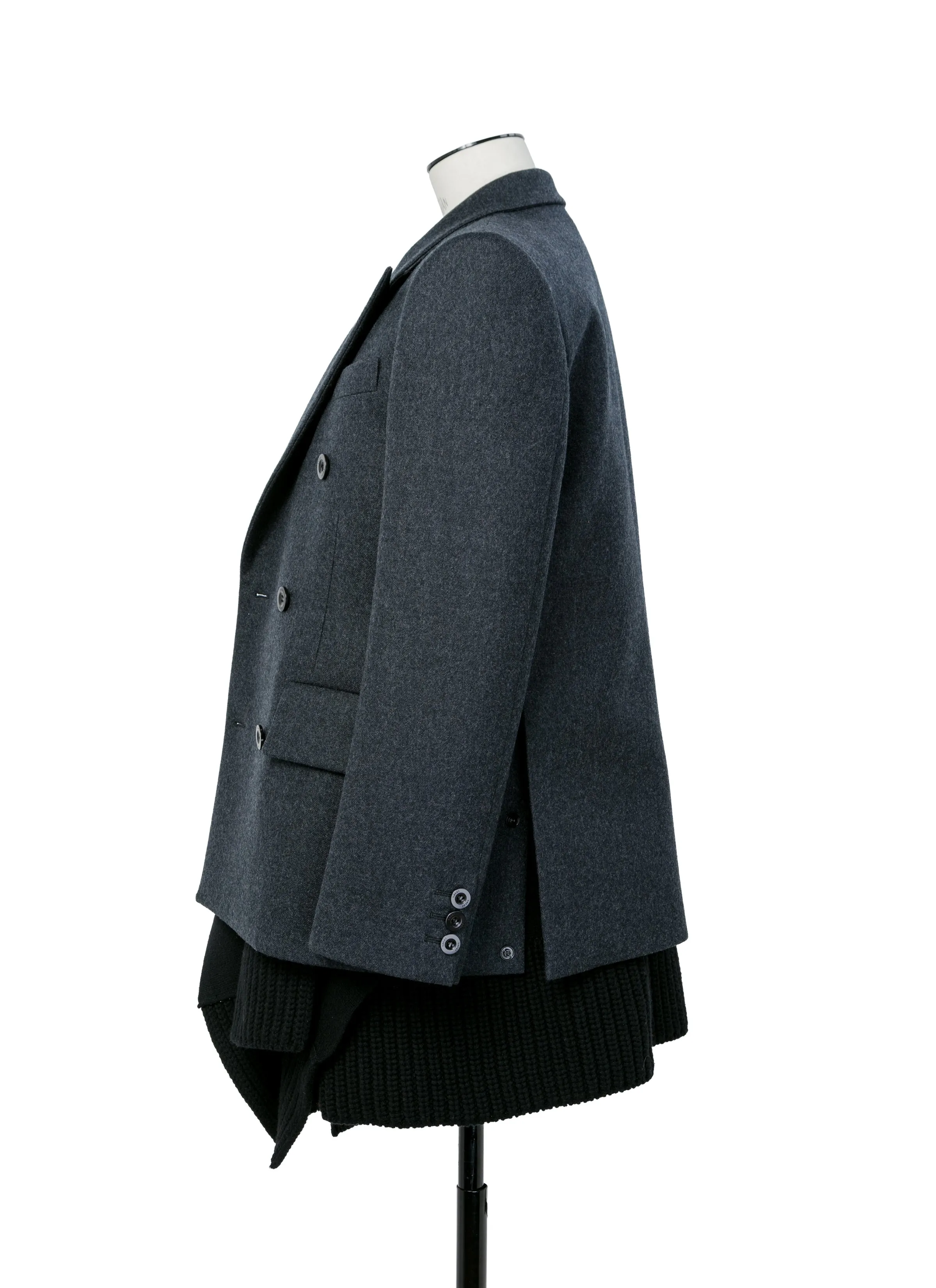 Wool Melton x Wool Knit Jacket sold by Sacai product image thumbnail 5