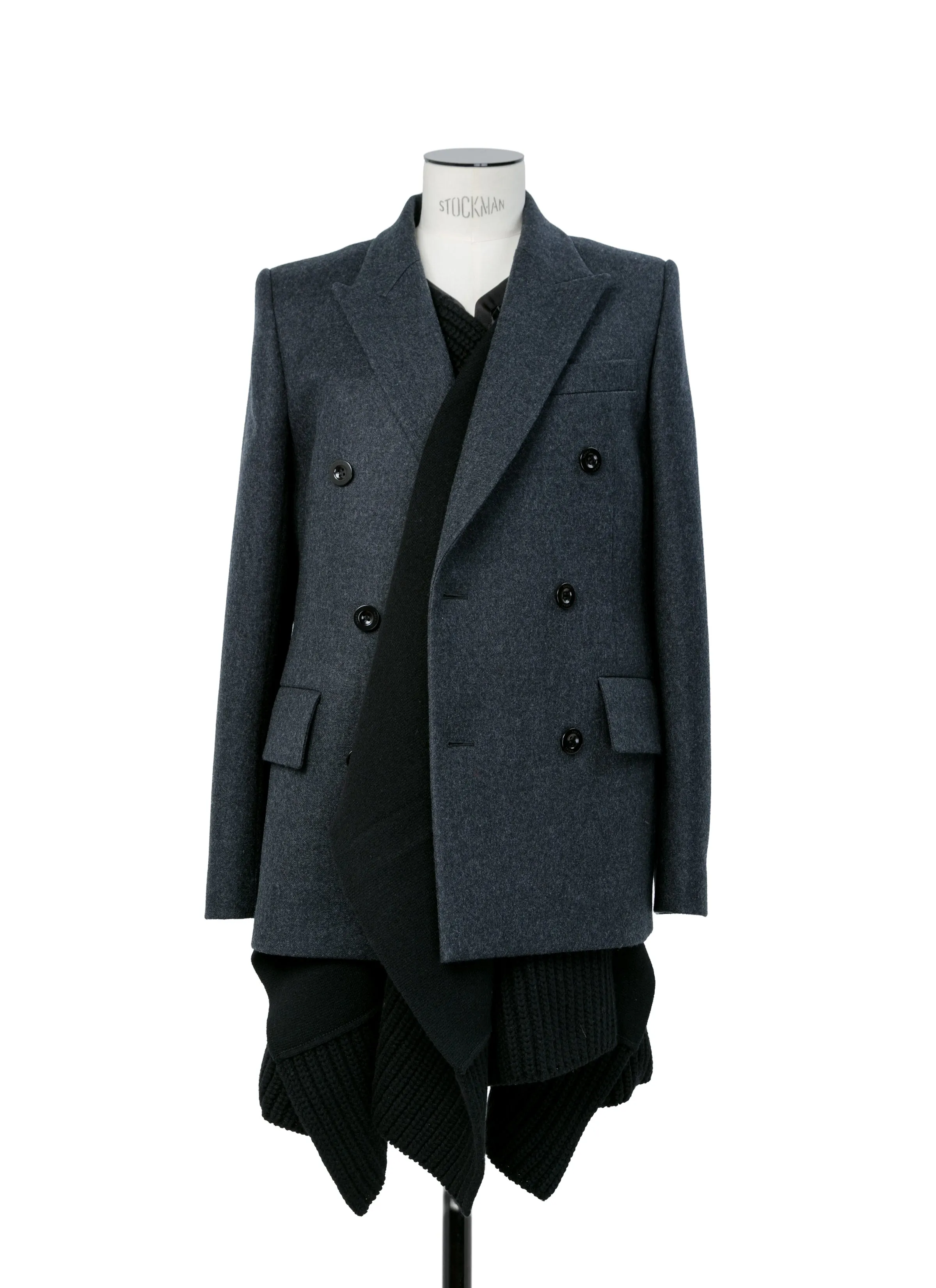 Wool Melton x Wool Knit Jacket sold by Sacai product image thumbnail 3