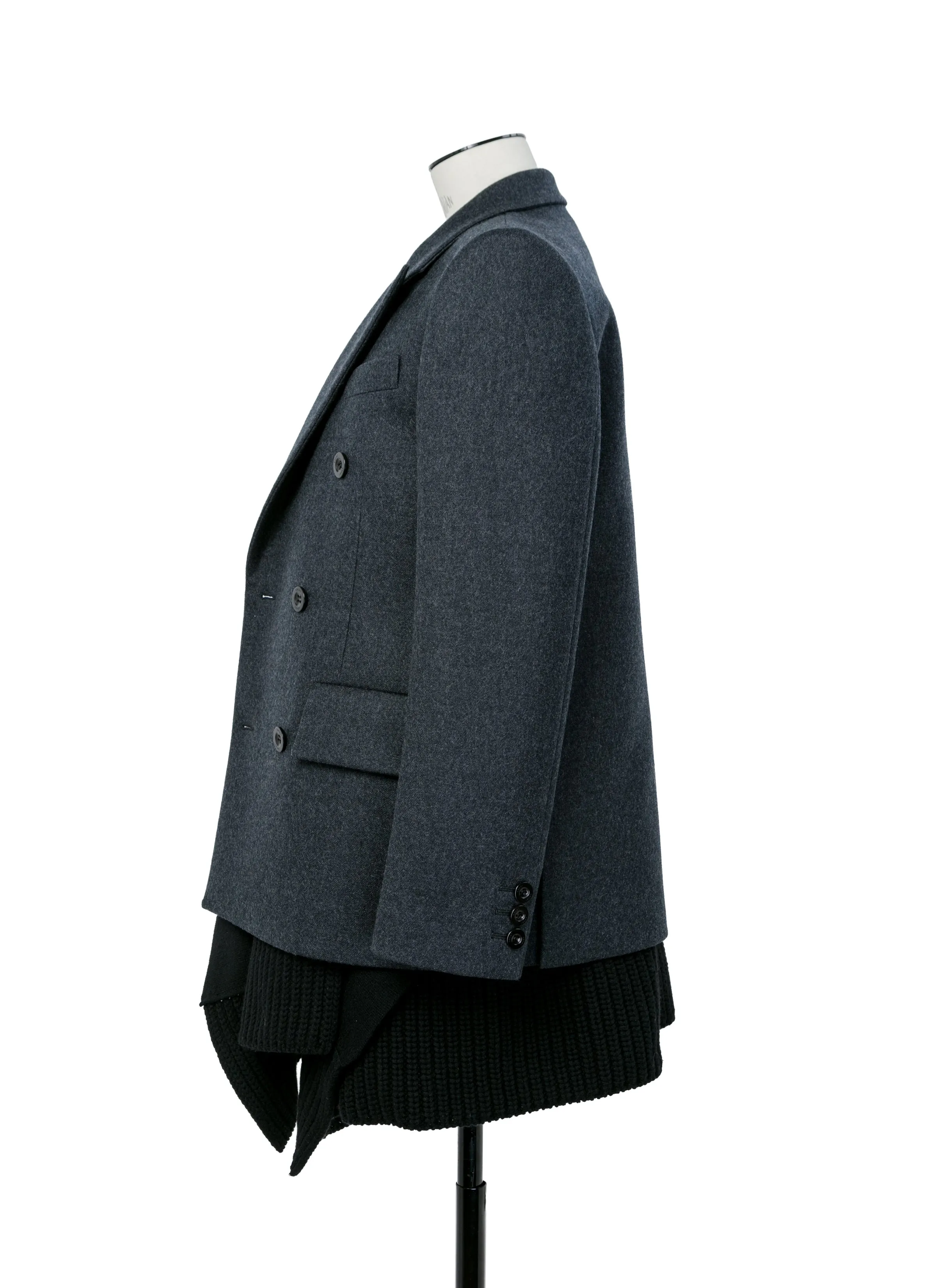 Wool Melton x Wool Knit Jacket sold by Sacai product image thumbnail 4