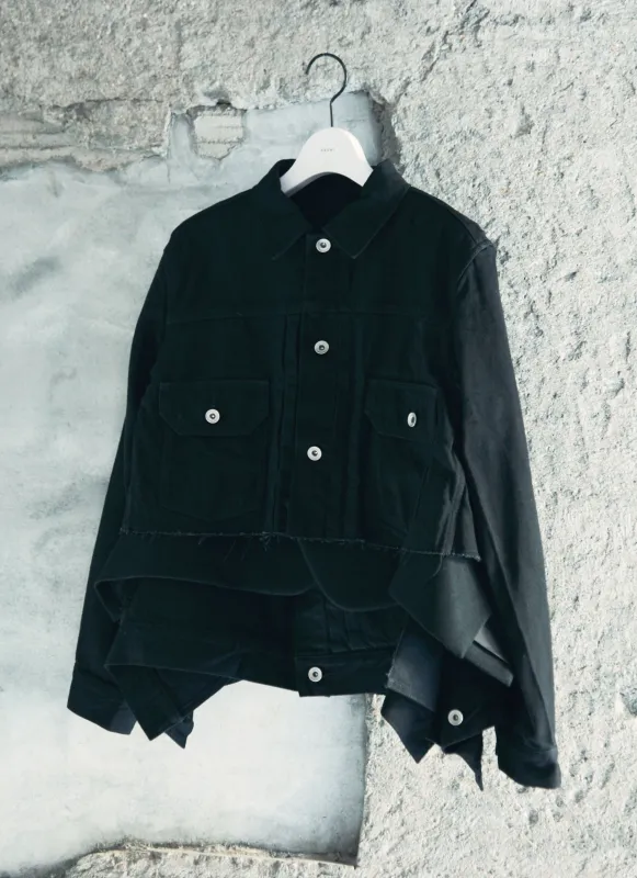 Denim x Wool Melton Jacket sold by Sacai