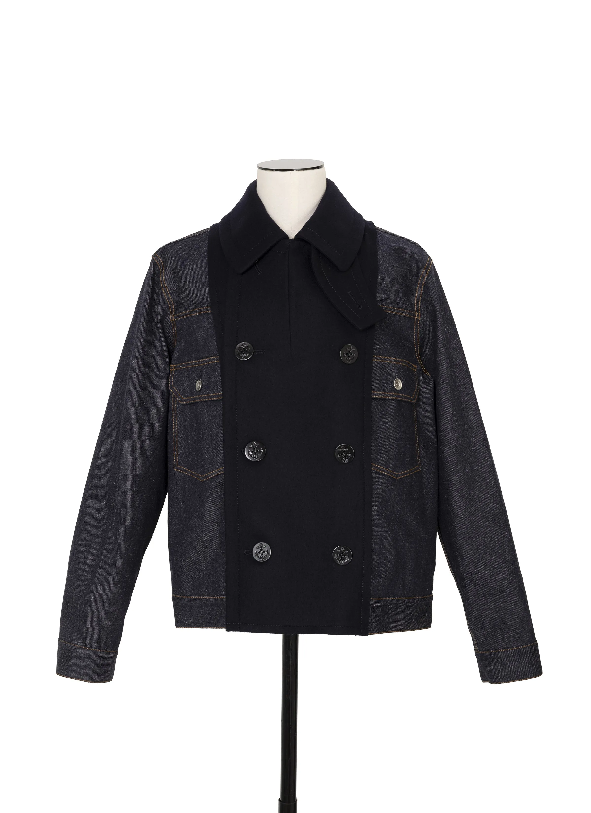 Denim x Wool Melton Jacket sold by Sacai product image thumbnail 2