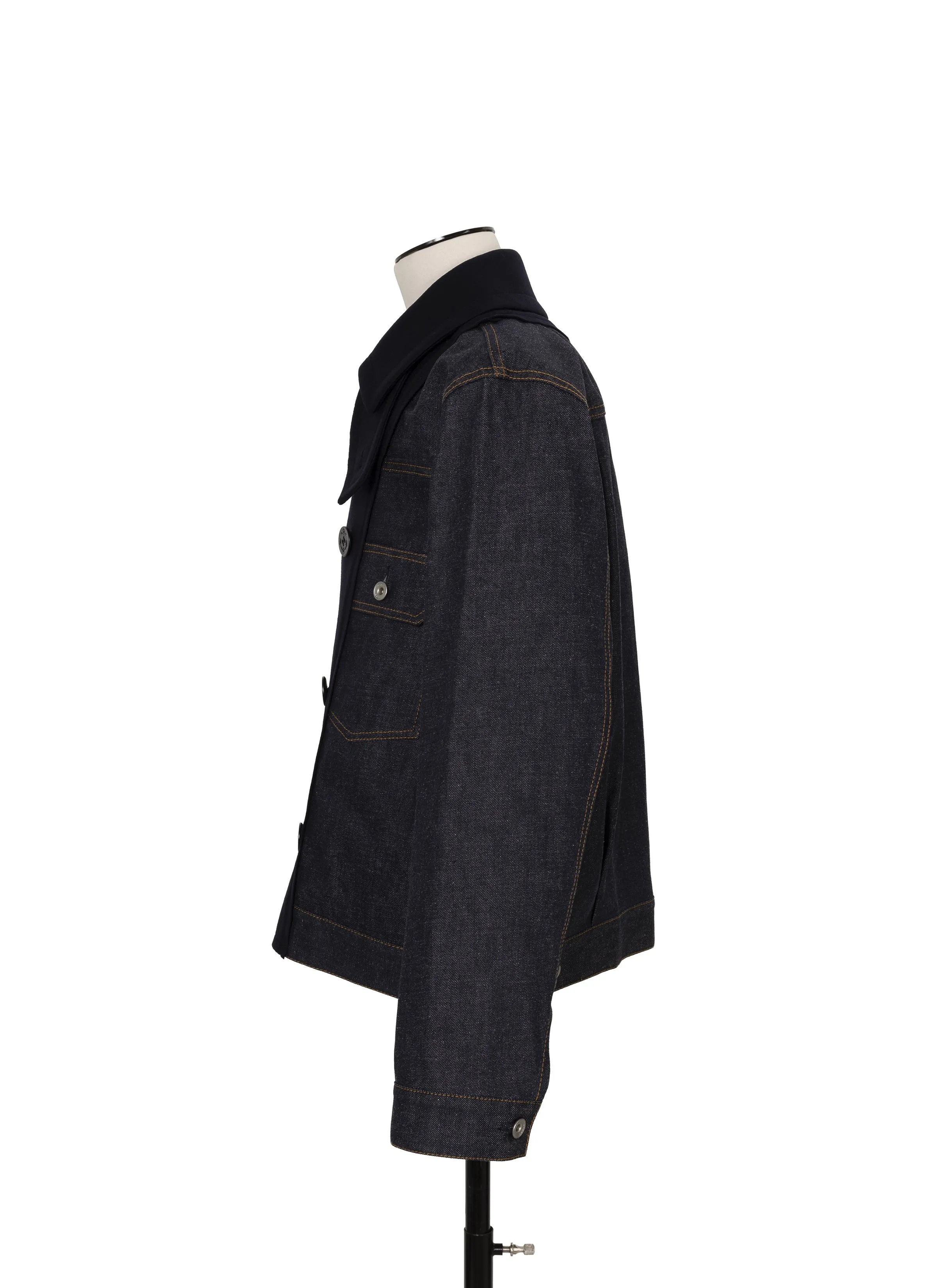 Denim x Wool Melton Jacket sold by Sacai product image thumbnail 3