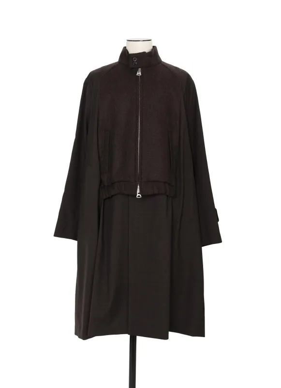 Suiting x Wool Melton Coat sold by Sacai