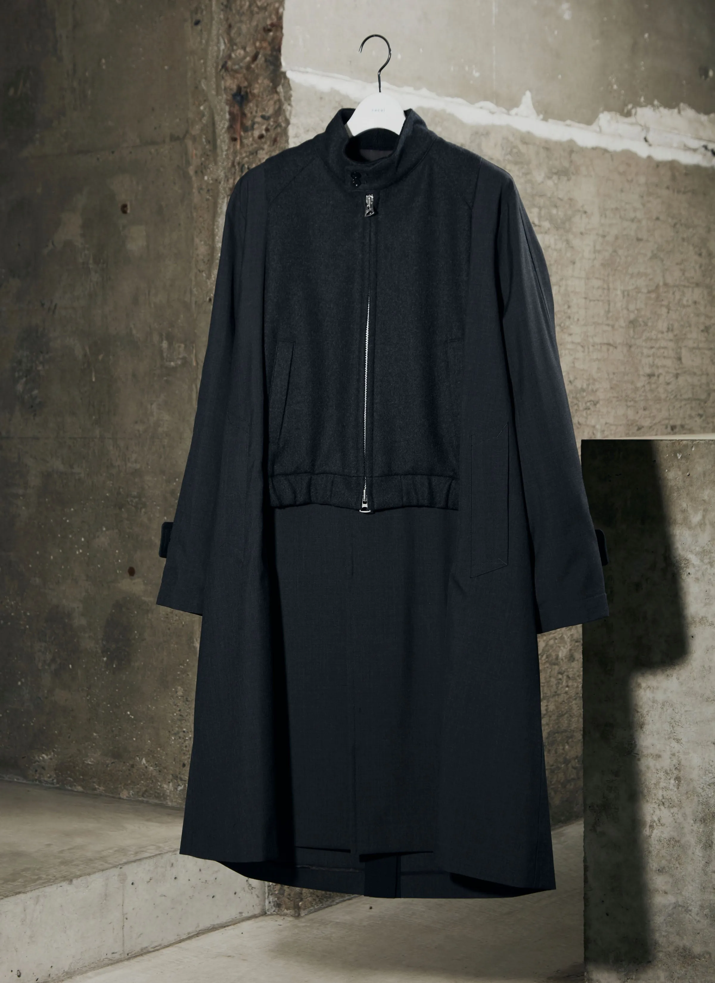 Suiting x Wool Melton Coat sold by Sacai
