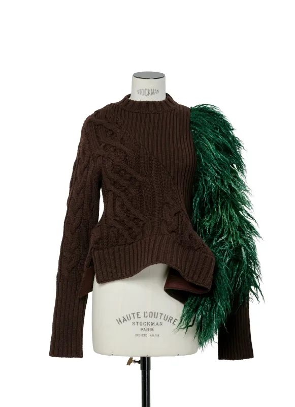 Wool Hairy Knit Pullover sold by Sacai