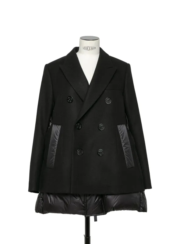 Wool Melton x Puffer Jacket sold by Sacai