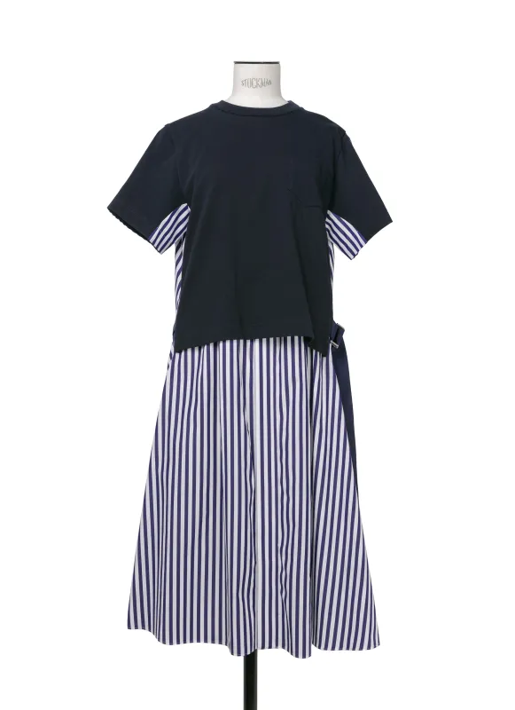 Cotton Poplin x Cotton Jersey Dress sold by Sacai
