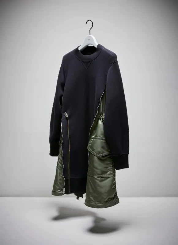 Sponge Sweat x Nylon Twill Dress made by Sacai