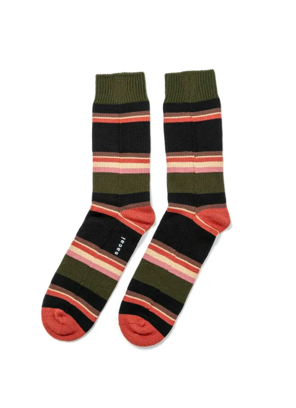 Horizontal Stripe Socks made by Sacai