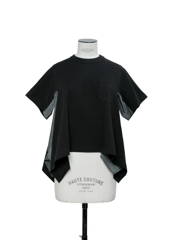 Light Weight Denim x Cotton Jersey T-Shirt sold by Sacai