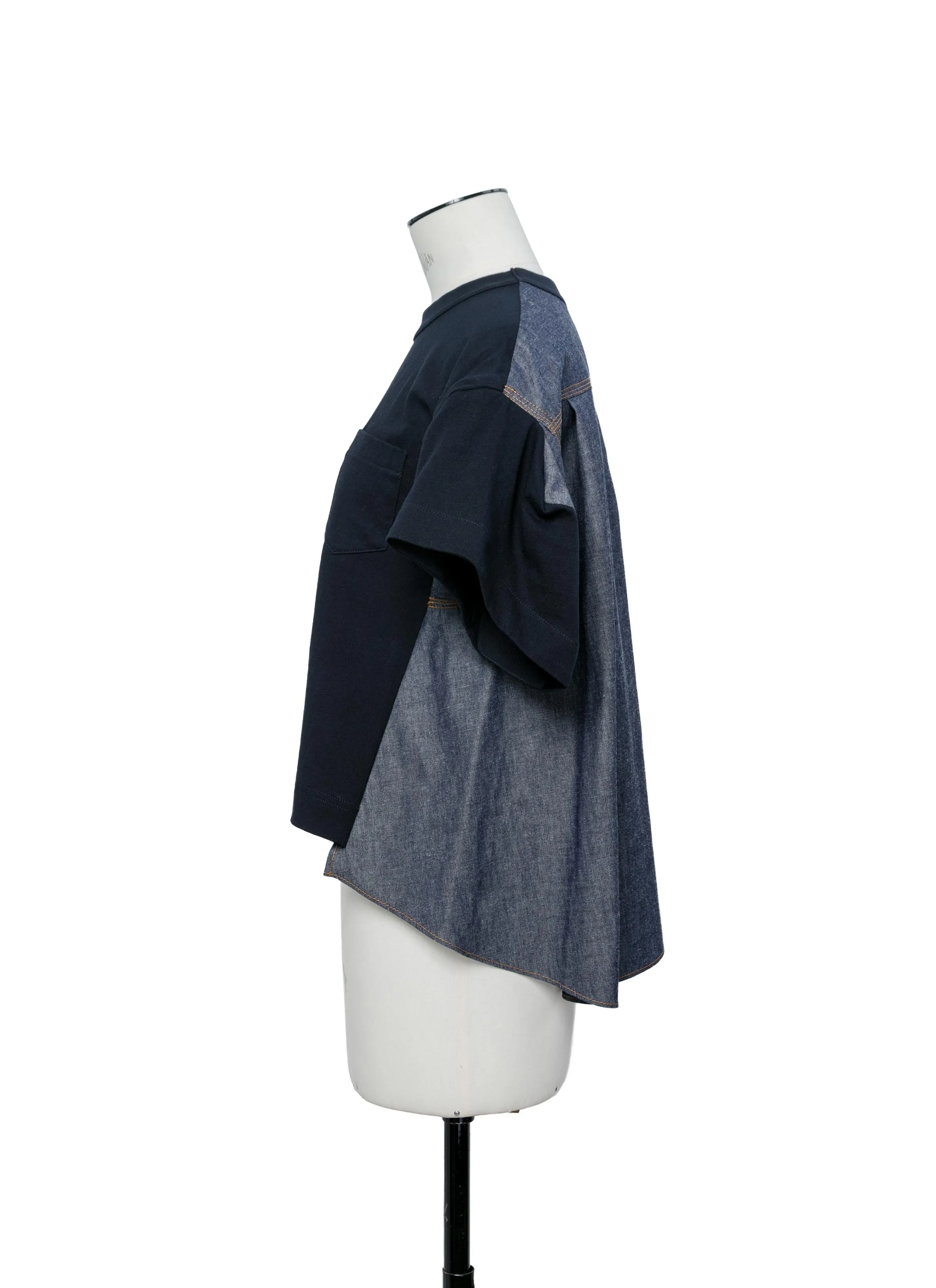 Light Weight Denim x Cotton Jersey T-Shirt sold by Sacai product image thumbnail 2