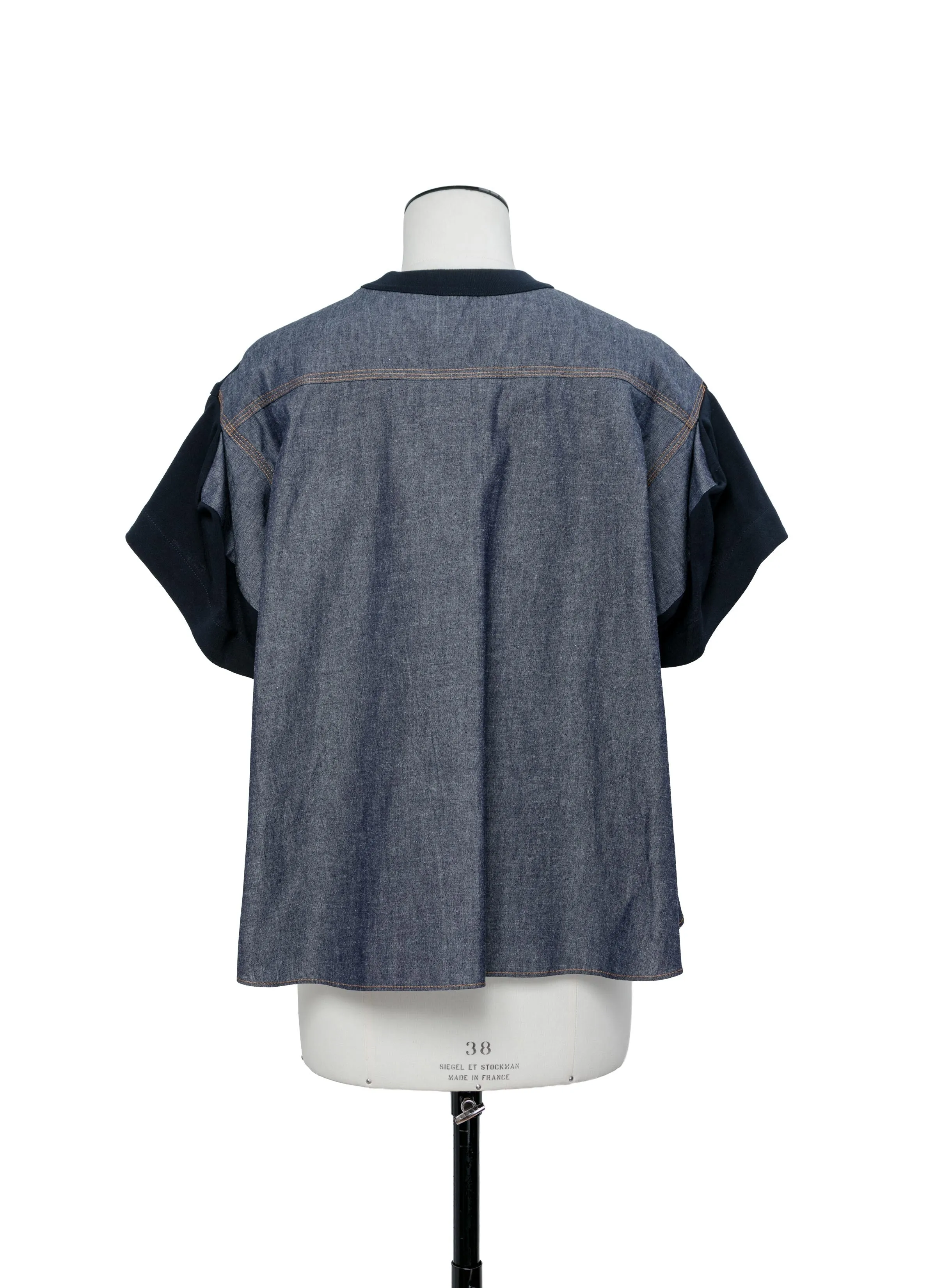 Light Weight Denim x Cotton Jersey T-Shirt sold by Sacai product image thumbnail 3